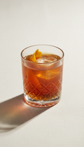 Signature Cocktail in Amber Glassware